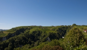 Panorama sul territorio circostante Castiglione Tinella, verso S. Stefano Belbo